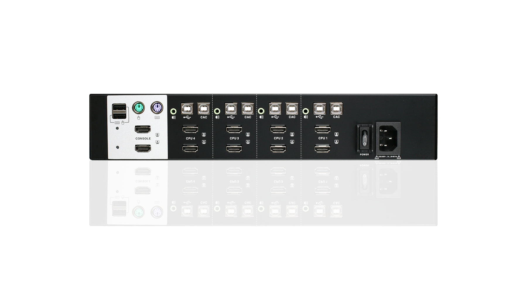 4 Port Dual View HDMI Secure KVM Switch with TAA Compliance - Ideal for Multi-Computer Workstations, Data Centers & Home Office Setups