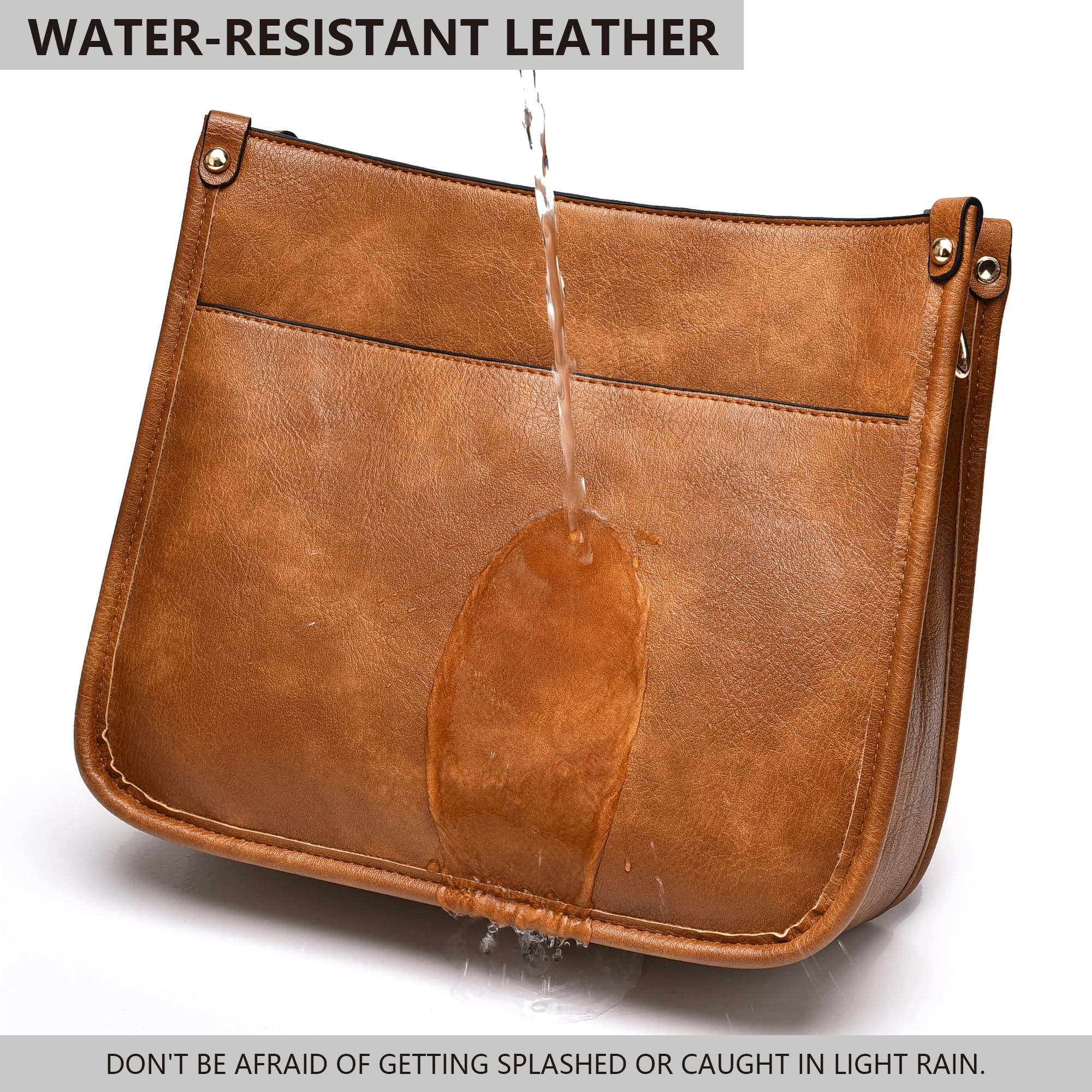 Stylish Vegan Leather Crossbody Bags for Women - 2 Piece Hobo Purse & Wallet Set with Adjustable Guitar Strap | Perfect for Travel, Shopping & Everyday Use