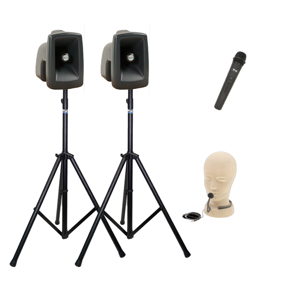 Anchor Audio MegaVox XU2 & AIR Portable PA Speaker System with 2 Wireless Microphones - Perfect for Outdoor Events, Parties, and Public Speaking