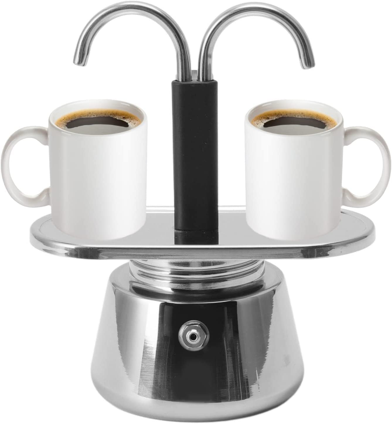 Premium Stainless Steel Moka Pot - 3 Cup Italian Stovetop Espresso Maker for Strong Coffee - Perfect for Home, Office & Camping Use