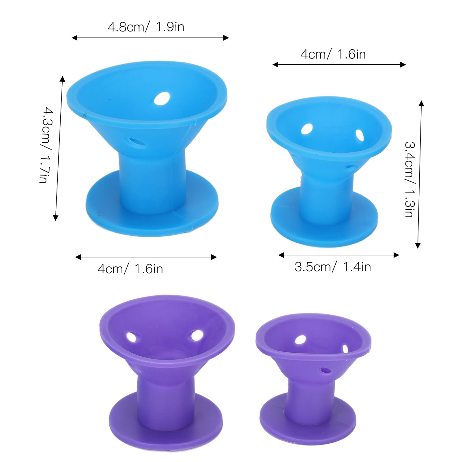 20pcs Silicone Hair Curlers for Women - Soft Mushroom Hair Rollers for Short, Medium & Long Hair DIY Styling - Perfect for Home, Salon & Travel Use