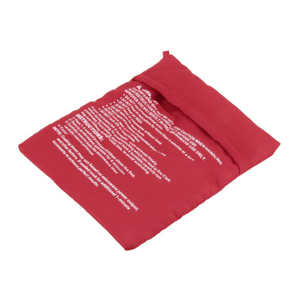 4PCS Reusable Microwave Potato Bags - Washable Fabric Potato Cooker Pouch for Baking Potatoes in 4 Minutes | Perfect for Quick Meals, Camping & Dorm Cooking