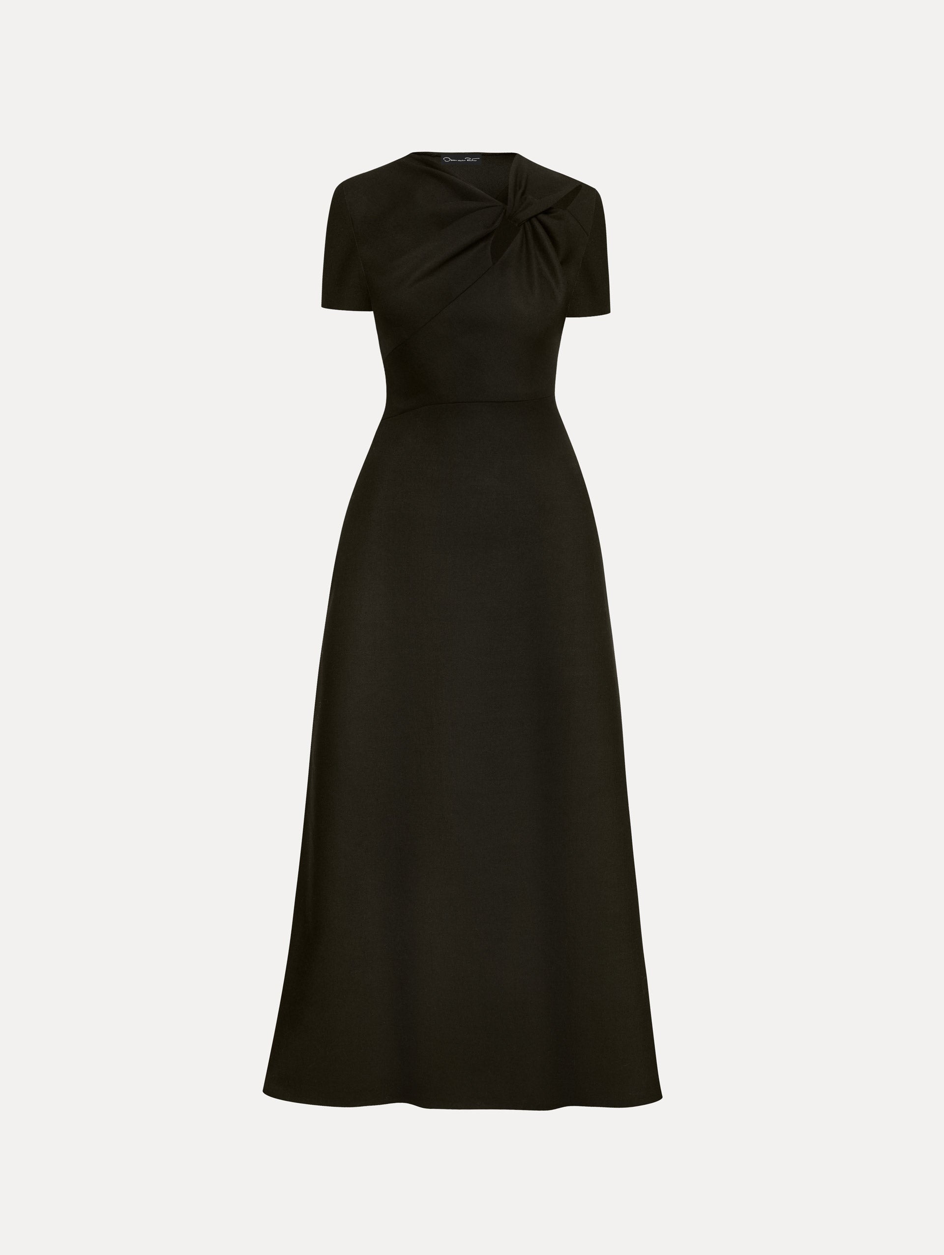 Elegant Twist Detailed Wool Dress for Women - Soft & Comfortable Winter Wear - Perfect for Office, Parties & Holiday Outfits