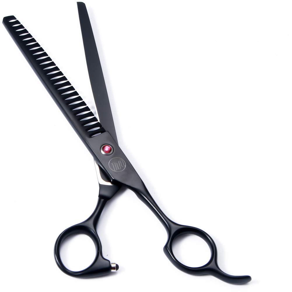 Professional 7 Inch & 8 Inch Dog Grooming Scissors Set - Curved Shears, Thinning Shears & Grooming Comb for Pet Hair Cutting | Perfect for Home Grooming, Professional Styling & Dog Show Preparation