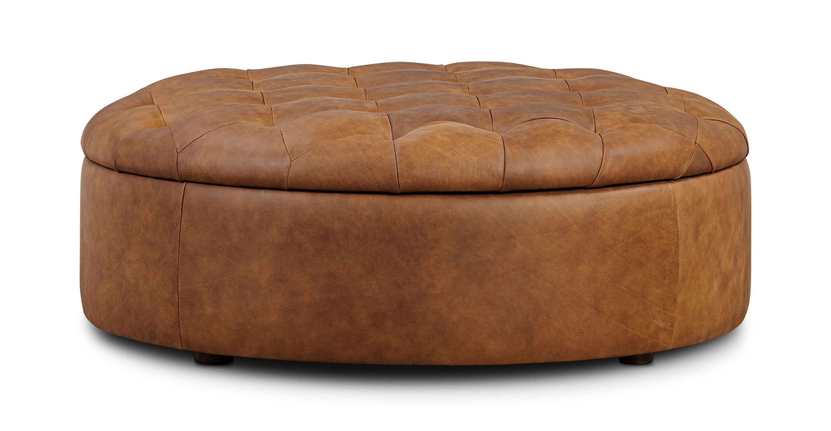 Zahra Genuine Leather Storage Ottoman Bench with Lift Top - Extra Large Footrest, Coffee Table & Hidden Storage for Living Room, Bedroom & Nursery