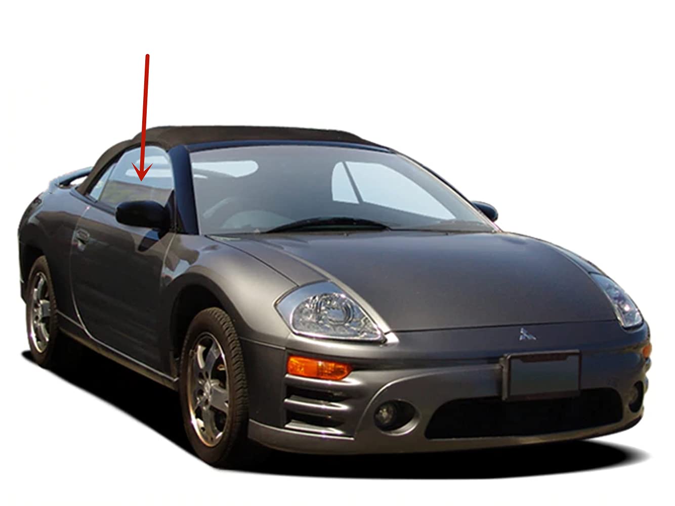 1995-1998 Eagle Talon 2 Door Coupe Passenger Side Window Glass Replacement - Right Door OEM Fit Auto Part for Smooth Operation & Enhanced Visibility