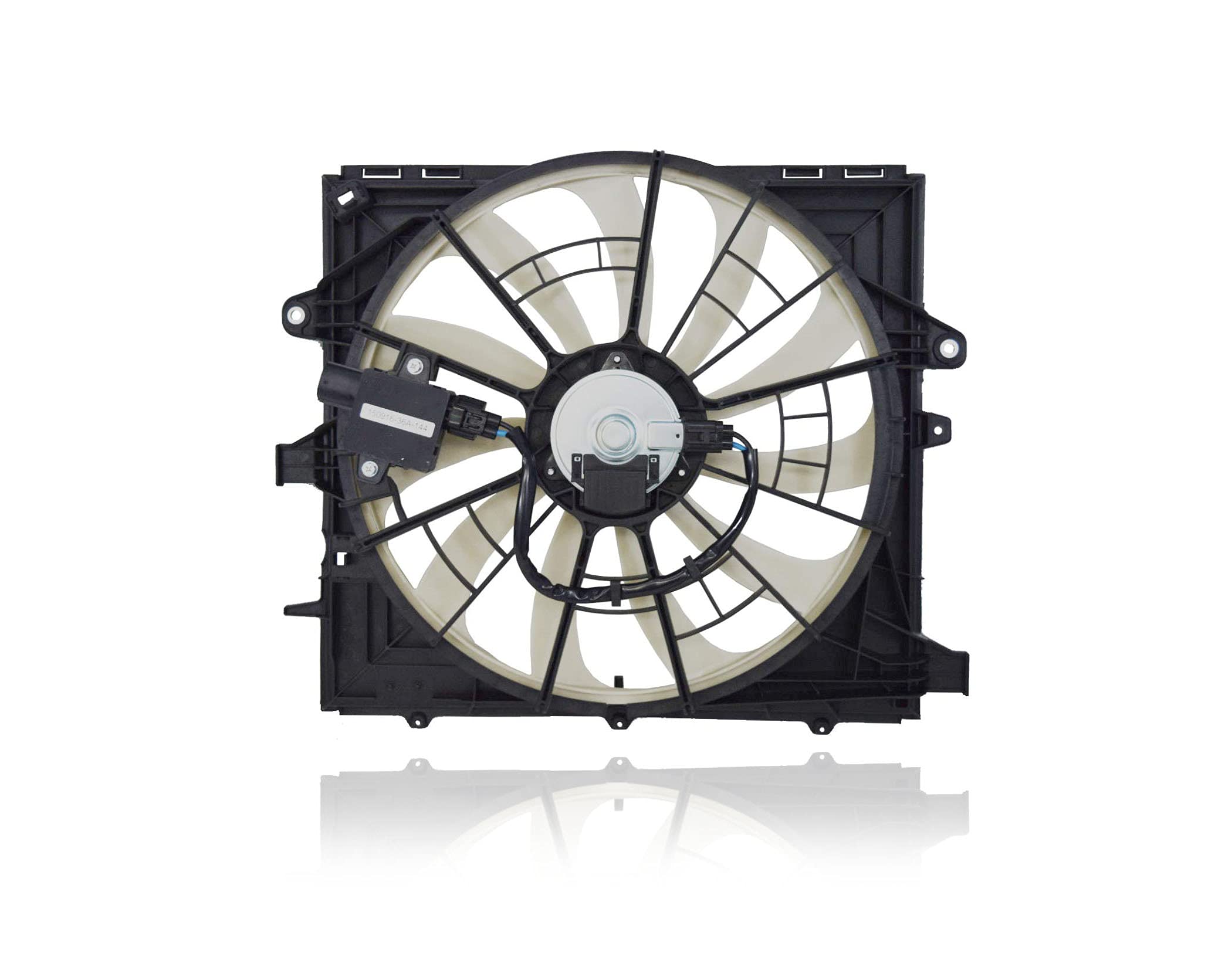 Engine Cooling Fan Assembly Compatible with 2013-2014 Cadillac ATS Sedan 2.0L/2.5L/3.6L & 2015 Coupe 3.6L - Direct Replacement for OEM 22966146 - Perfect for Overheating Prevention & Summer Driving