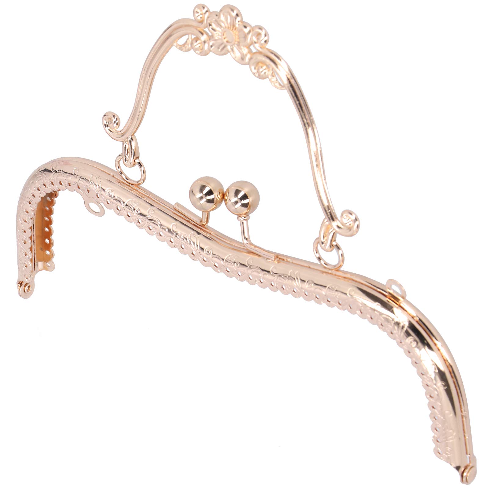 Vintage Metal Coin Purse Frame with Clasp Lock - Retro Embossed Design for DIY Handbag Making - Golden Hardware Accessories (B01-029-00549) - Perfect for Crafting, Sewing Projects & Vintage Style Purses
