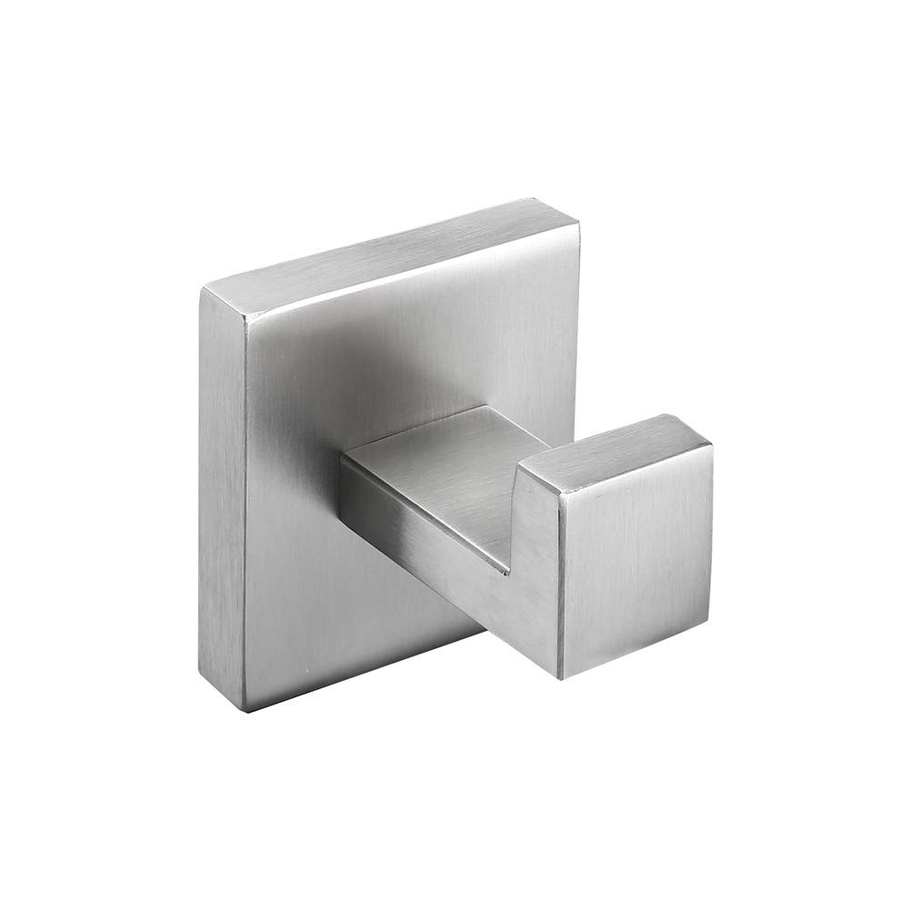 OYHN Brushed Stainless Steel Bathroom Accessories Set - Towel Bar, Robe Hook, Toilet Paper Holder, Toothbrush Holder - Modern & Durable for Bathroom, Spa, Hotel (5-Piece Set) - Perfect for Home, Apartment, Guest Bathroom Decor