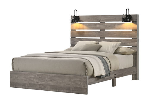 Charlotte Bedroom Set - Modern Farmhouse Style Queen Bed Frame with Nightstands & Dresser | Perfect for Master Bedroom, Guest Room & Airbnb Decor