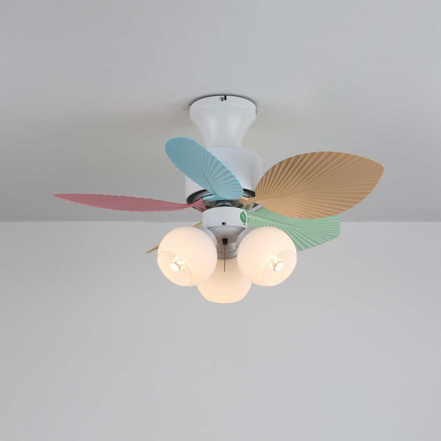 Candy Breeze Ceiling Fan with Light Kit - 52 Inch Modern Flush Mount Fan for Bedroom, Living Room & Office - Energy Efficient Quiet DC Motor, Remote Control, 3 Speeds - Perfect for Home Cooling and Air Circulation