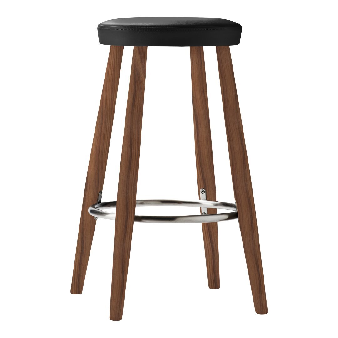 CH58 Counter Stool - Modern Kitchen Bar Stools with Back Support, Adjustable Height for Breakfast Nook, Kitchen Island & Home Bar (Set of 1)