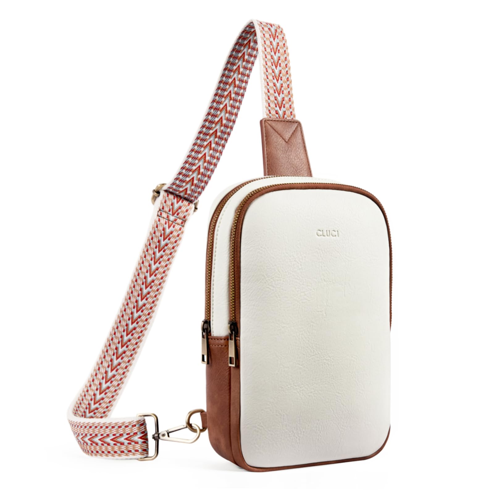 CLUCI Genuine Leather Crossbody Bag for Women - Stylish Sling Backpack Purse, Adjustable Strap, Lightweight & Durable - Perfect for Travel, Shopping & Daily Use
