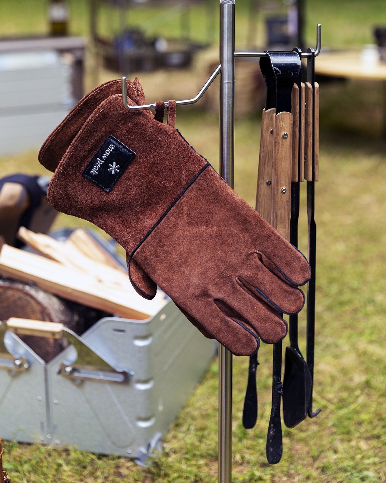 Fire Resistant Gloves for Camping & Grilling - Heatproof Hand Protection for Outdoor Cooking, BBQ, and Fireplace Use