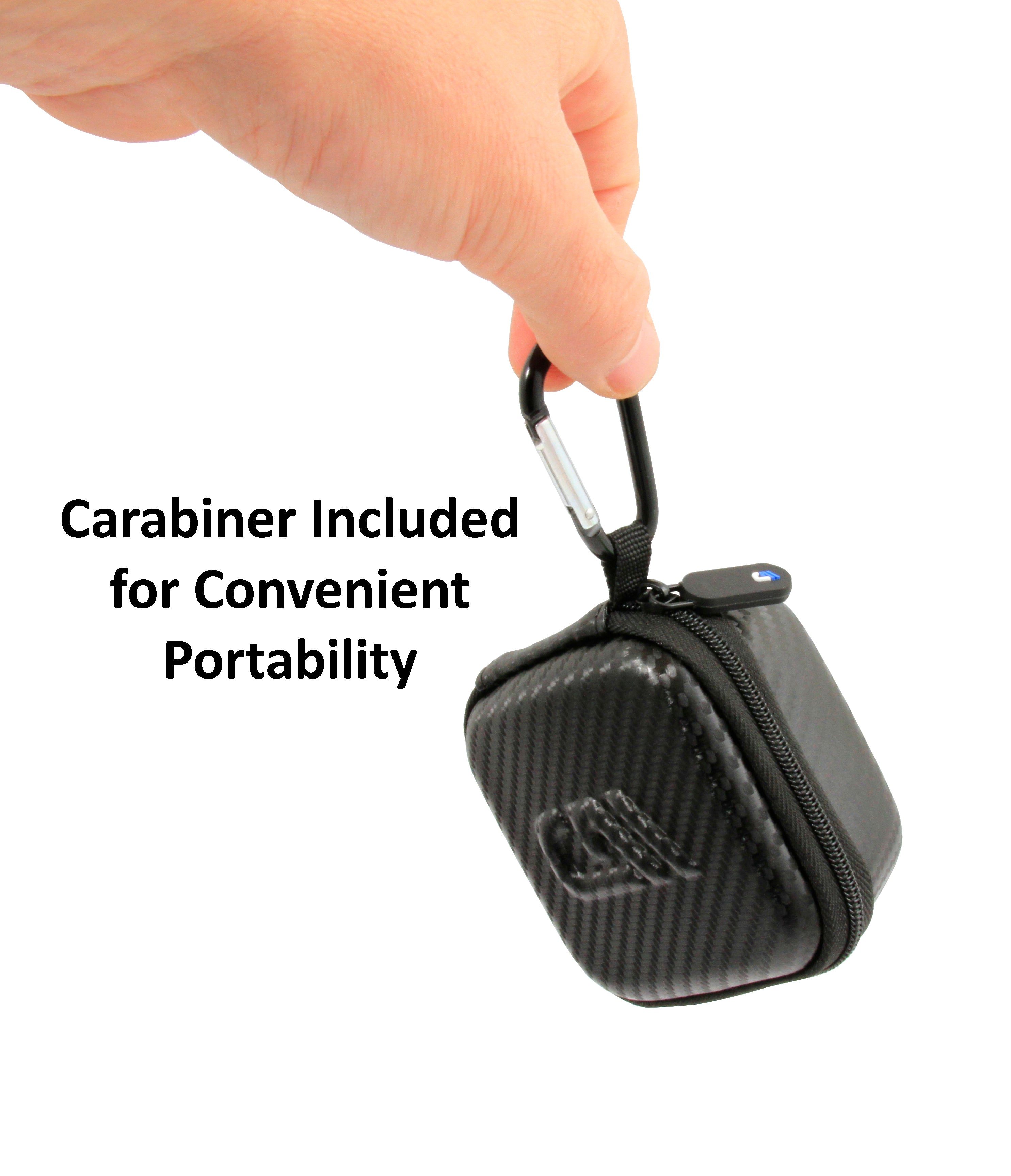 CASEMATIX Hard Shell Travel Case for Bitzee Interactive Digital Pet - Durable Protective Cover with Carabiner Clip (Black) - Perfect for Travel, School & Playdates