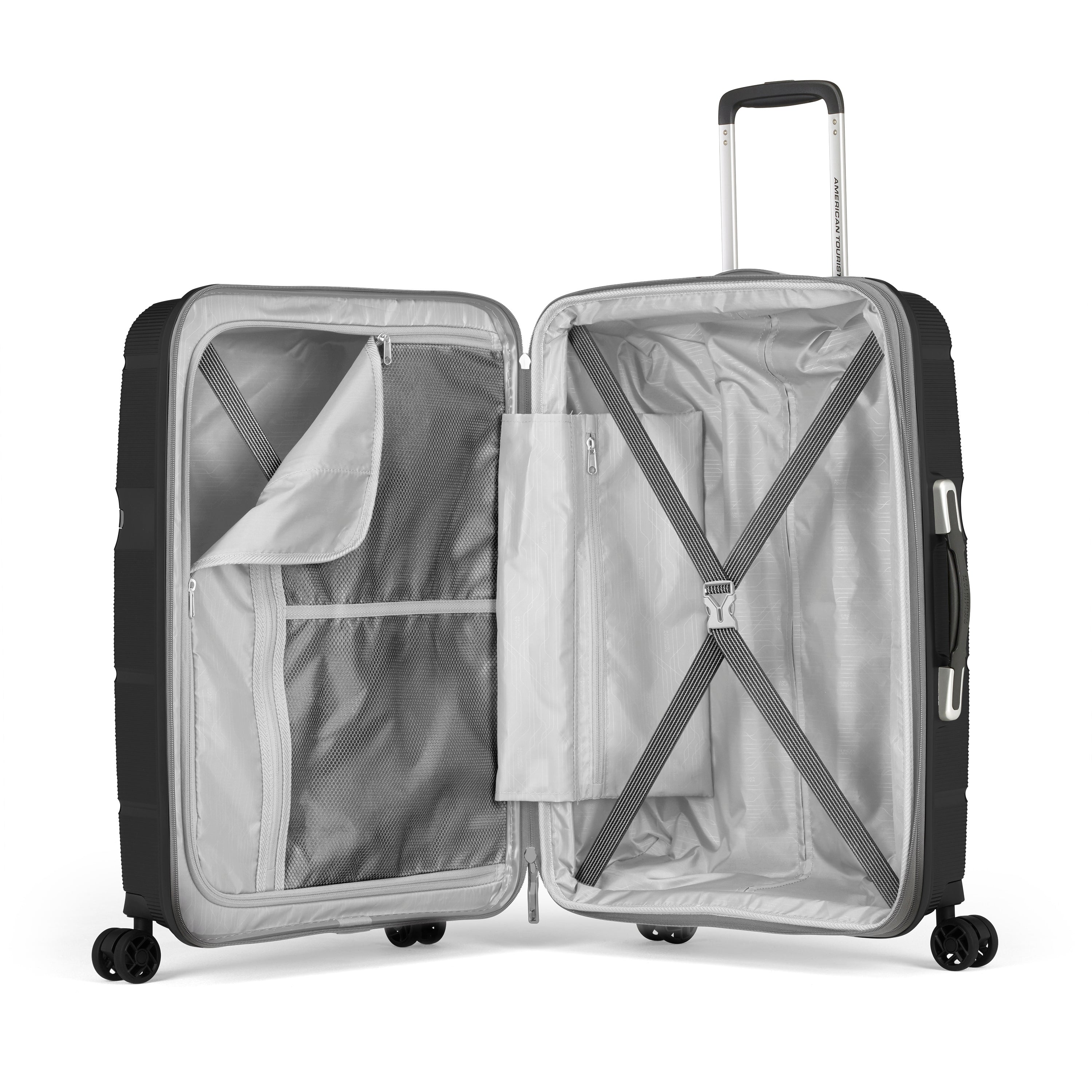 American Tourister Linex Spinner 3-Piece Luggage Set - Lightweight Expandable Suitcase with 360° Wheels for Travel, Business Trips & Family Vacations