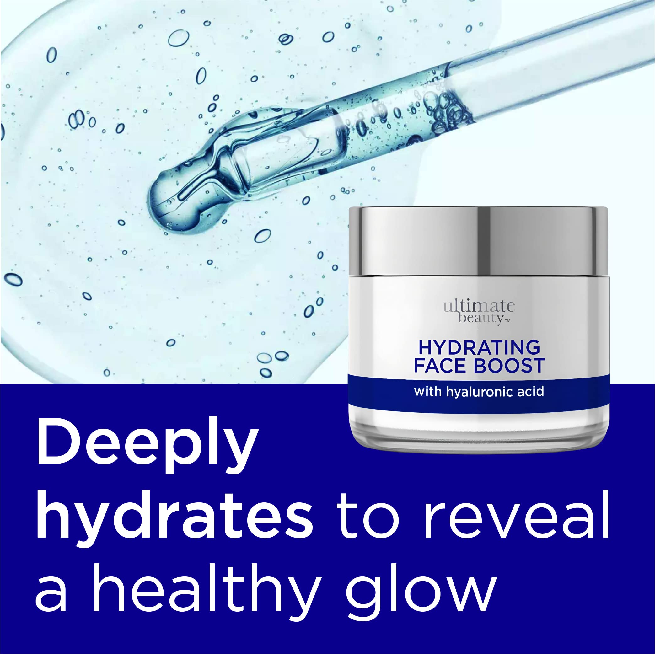Hyaluronic Acid Face Cream for Deep Hydration - Oil-Free Moisturizing Facial Cream, 1.76 Oz - Perfect for Dry Skin & Daily Skincare Routine