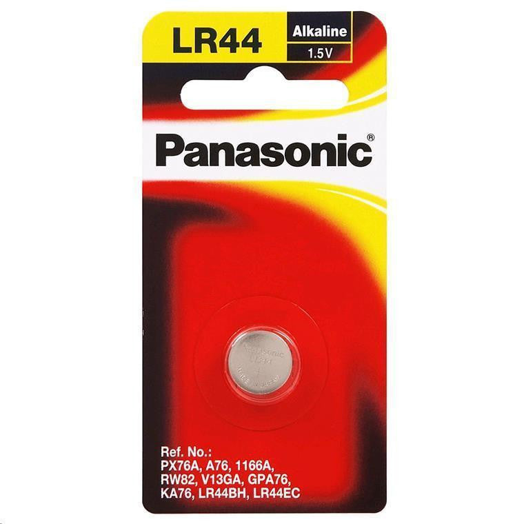 Panasonic LR44PT/1B Micro Alkaline Button Cell Battery - Long Lasting Power for Watches, Calculators, Toys & Small Electronics