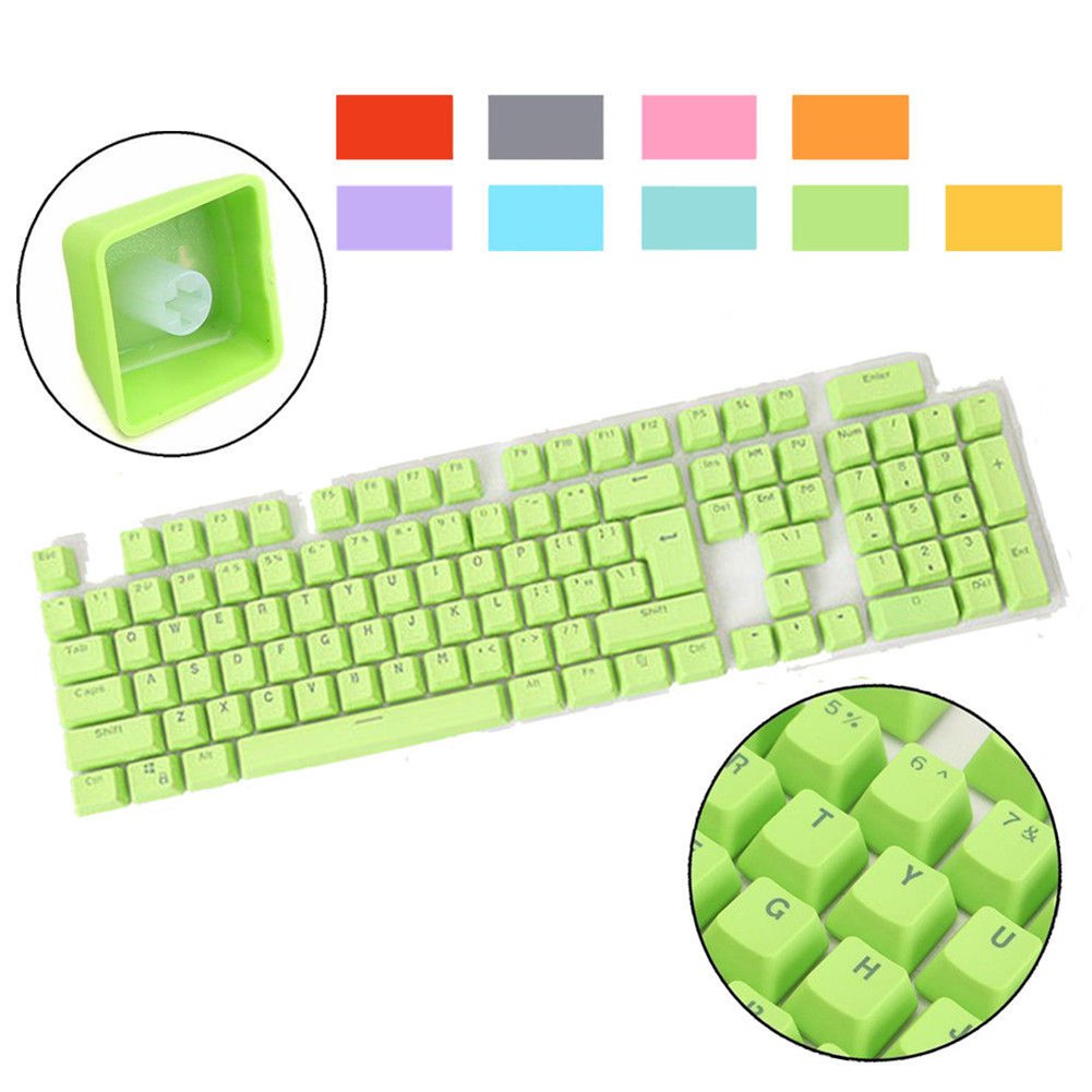 High-Quality Doubleshot PBT Spacebar 104 Keycaps - Backlit Compatible with Cherry MX Mechanical Keyboard (Gray) - Perfect for Gaming, Typing & Office Work