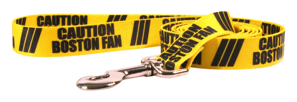 Yellow Dog Design Caution Boston Fan Dog Leash - 1