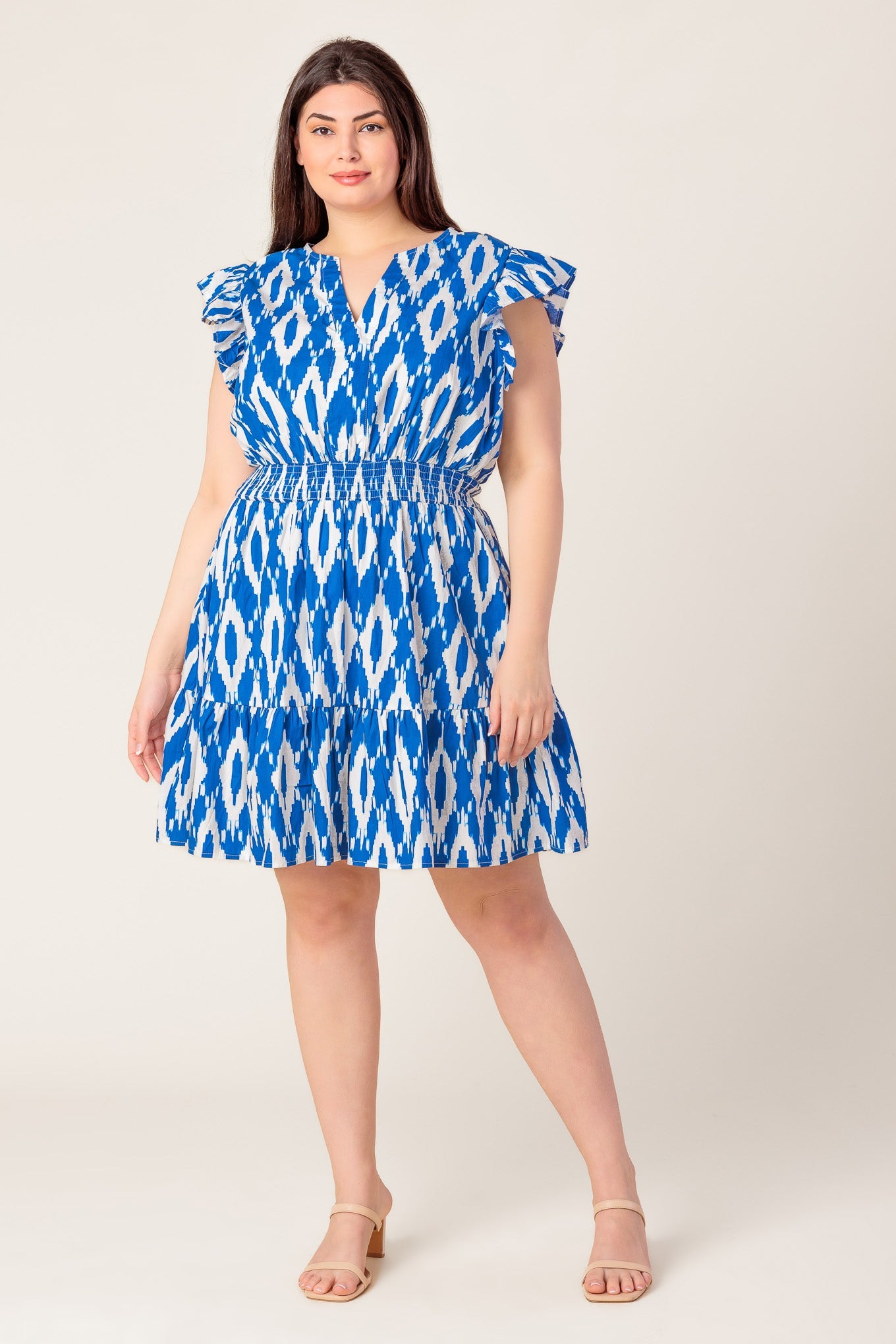 Stylish Blue Ikat Mini Dress - Perfect Match for Summer Outfits & Casual Occasions