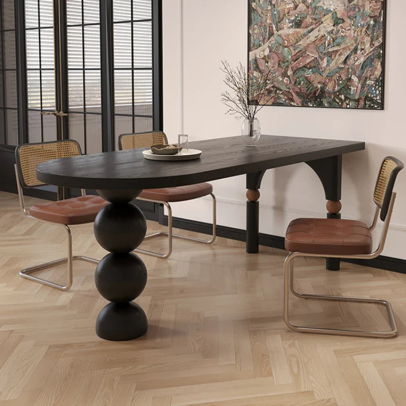 Semicircle Wooden Island Dining Table - Solid Wood Kitchen Counter Table for Small Spaces - Perfect for Breakfast Nook, Apartment Dining & Kitchen Island Extension