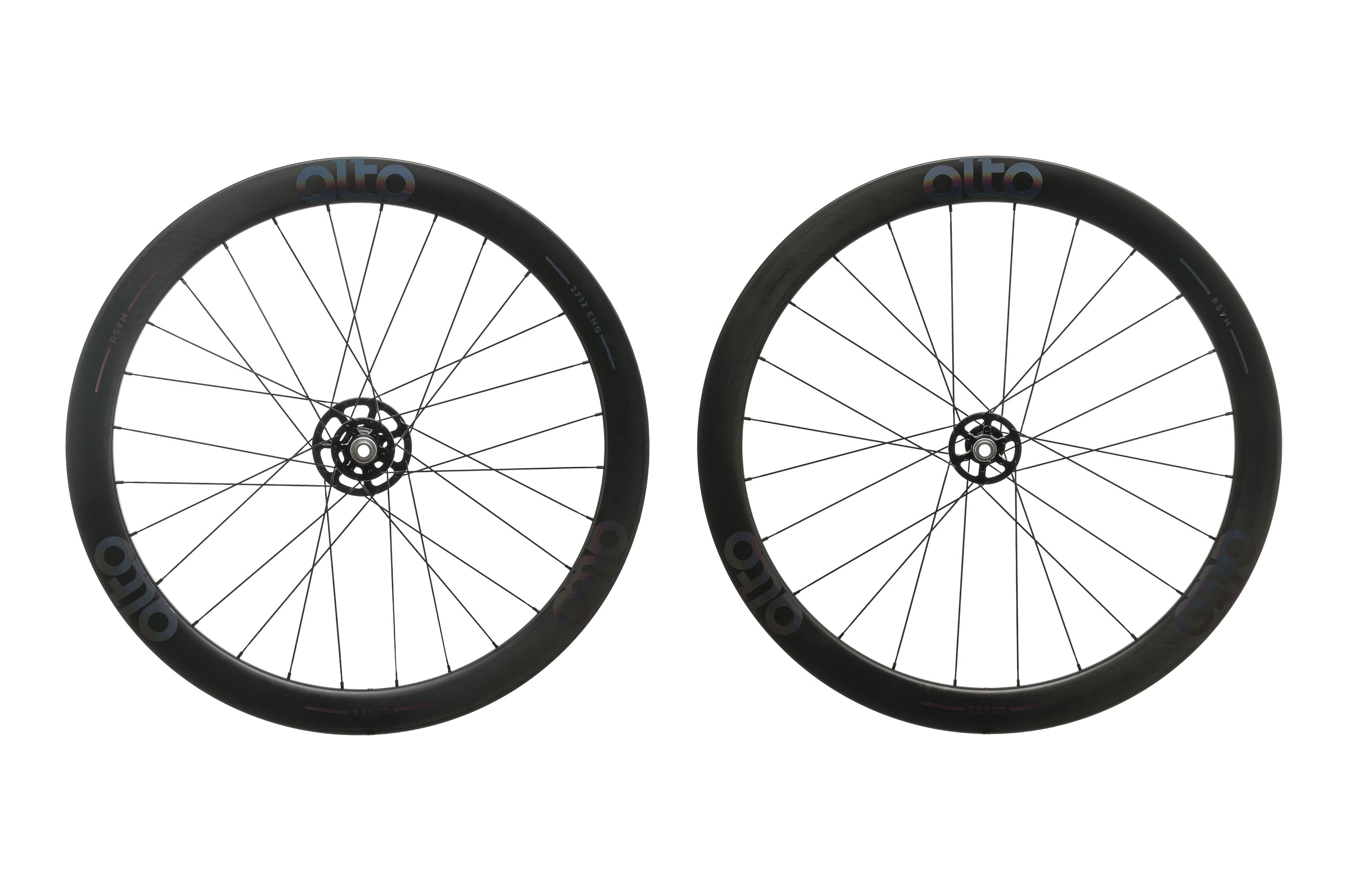 Alto Cycling CCX52 Disc Carbon Tubeless 700c Wheelset - Lightweight Carbon Road Bike Wheels for Racing & Performance Cycling | Perfect for Road Racing, Triathlons & Endurance Rides