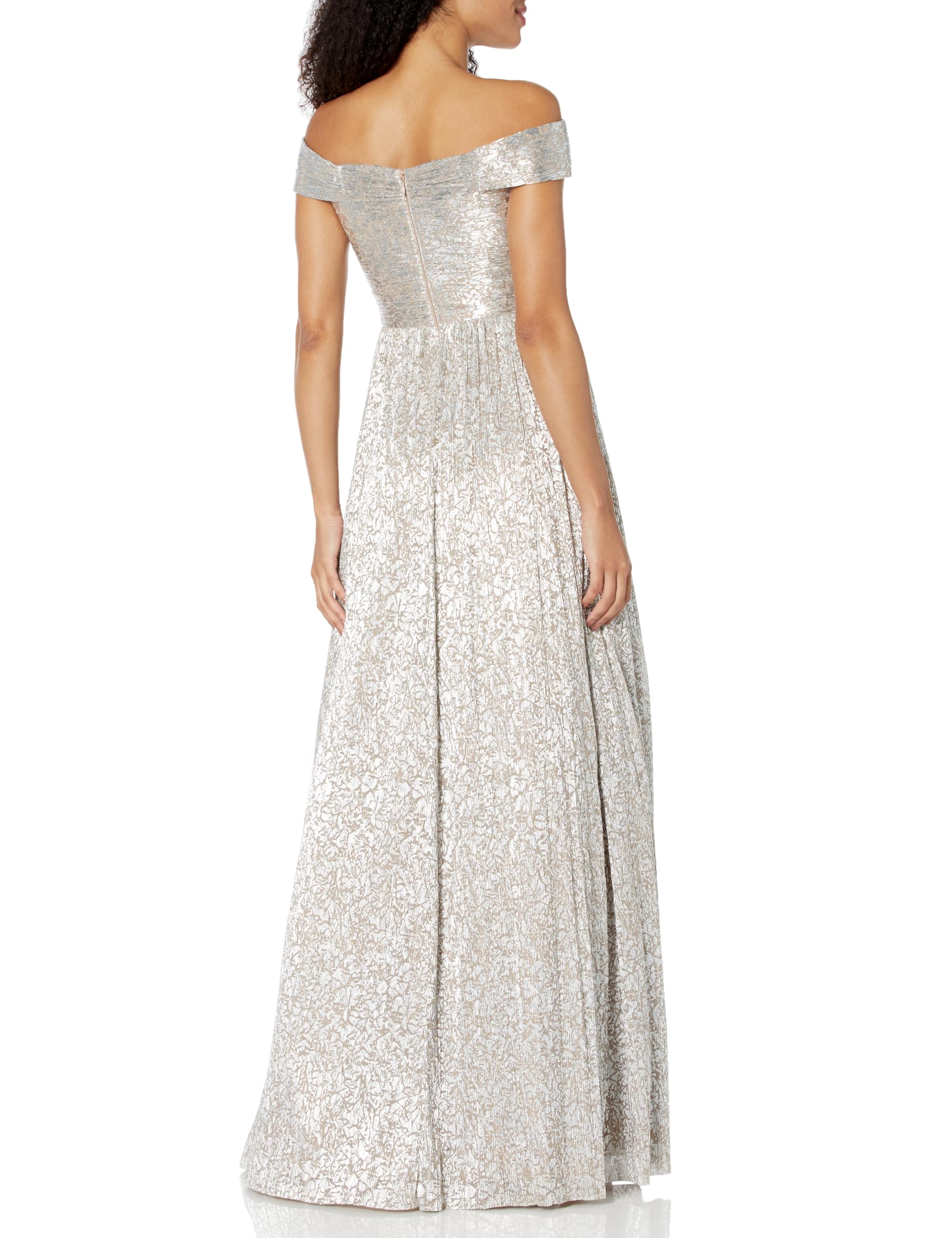 Aidan Mattox Women's Off The Shoulder Formal Evening Gown - Elegant Long Dress for Prom, Wedding & Black Tie Events