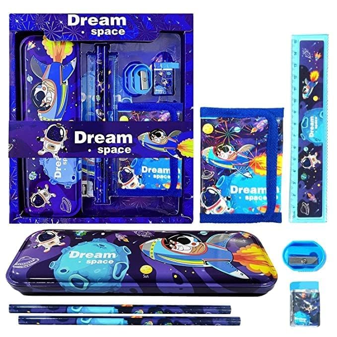 PRIMEFAIR 7-in-1 Stationery Gift Set for Kids - Colorful School Supplies Combo for Boys & Girls (Pencils, Erasers, Rulers) - Perfect for Birthdays, Classroom Rewards & Back-to-School Essentials