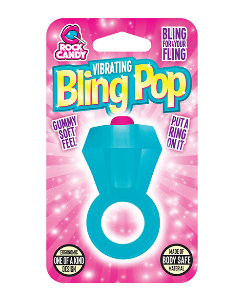 Bling Pop Vibrating Cock Ring for Men - Blue Pleasure Ring for Enhanced Sensation & Performance - Perfect for Couples Play & Solo Use