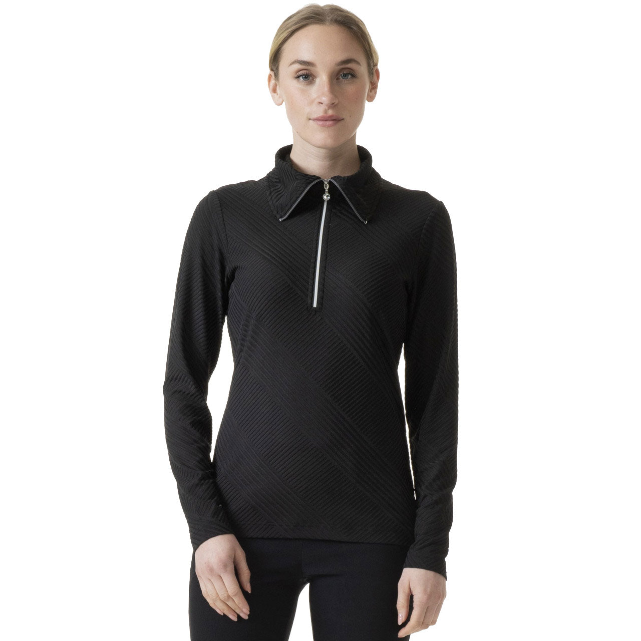 Women's Golf 1/2 Zip Roll Neck Pullover - Breathable Moisture-Wicking Sports Top for Daily Training & Outdoor Activities