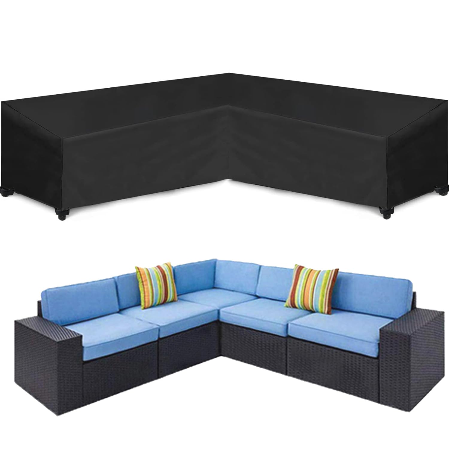 Waterproof V-Shaped Sectional Sofa Cover 85