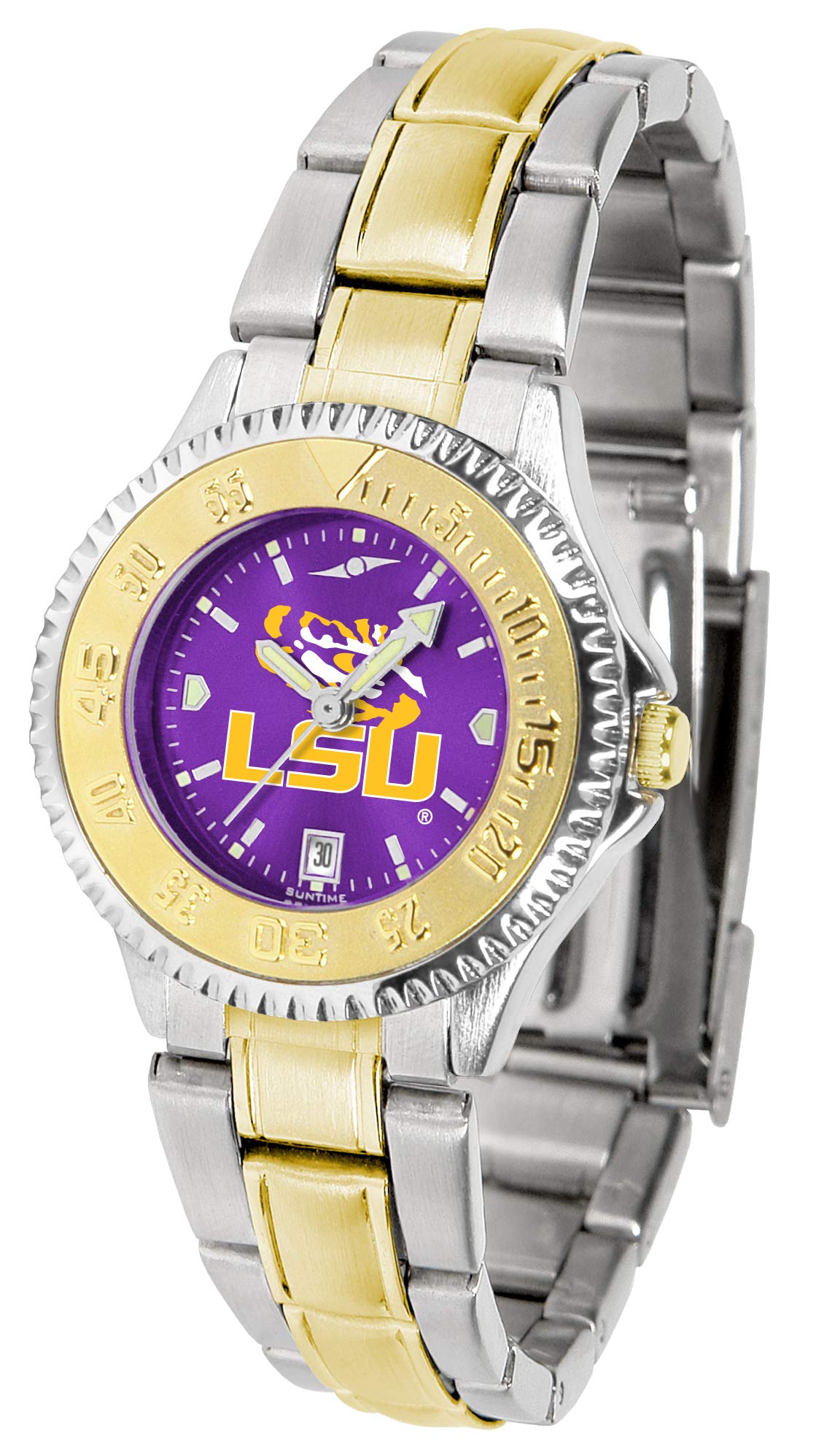 Sun Time Women's Collegiate Competitor Watch - Two-Tone Stainless Steel Band - Perfect for Sports, School & Everyday Wear