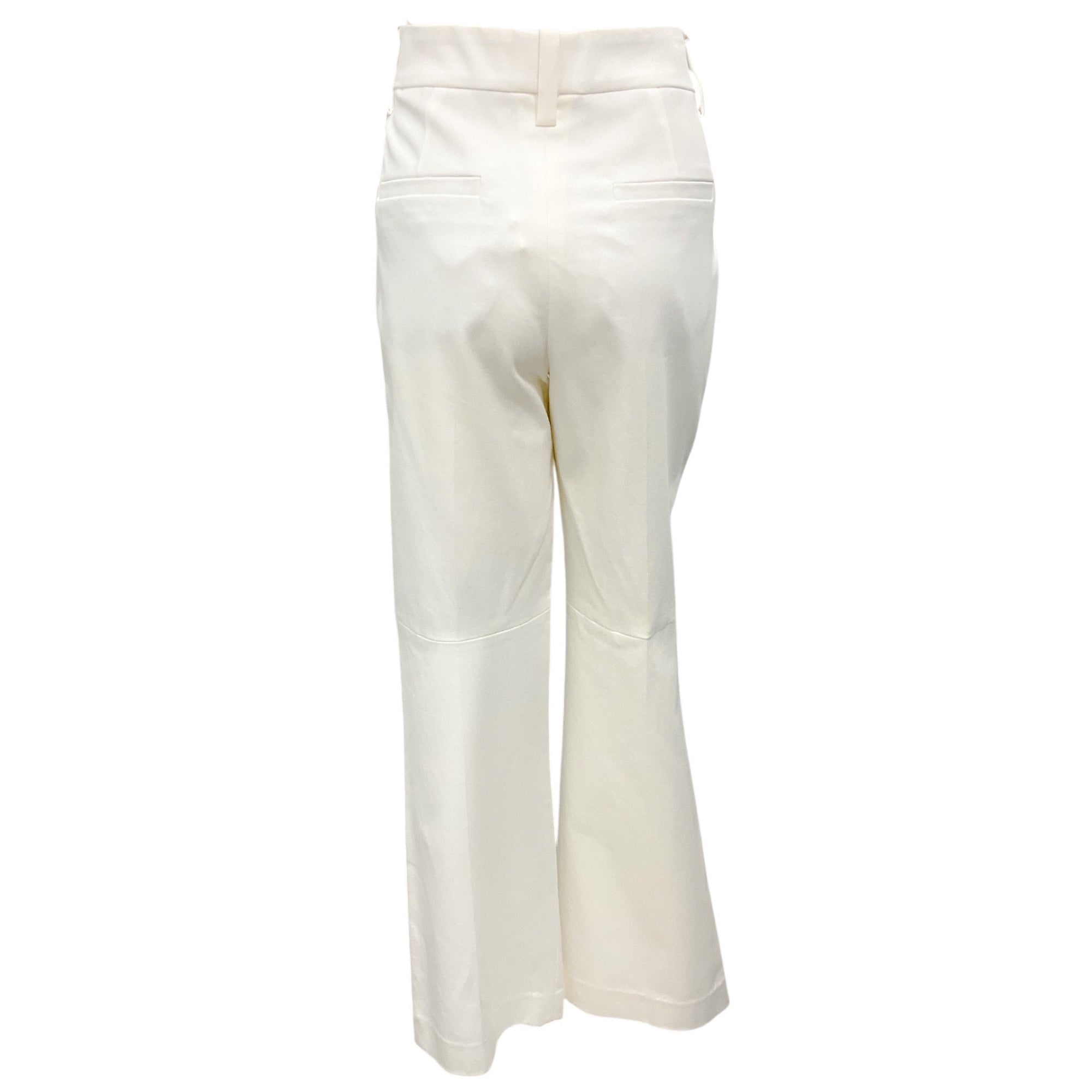 Brunello Cucinelli Women's White Cotton Twill Pants - High Waisted Slim Fit Trousers for Work & Casual Wear | Office, Business, Travel & Everyday Outfits