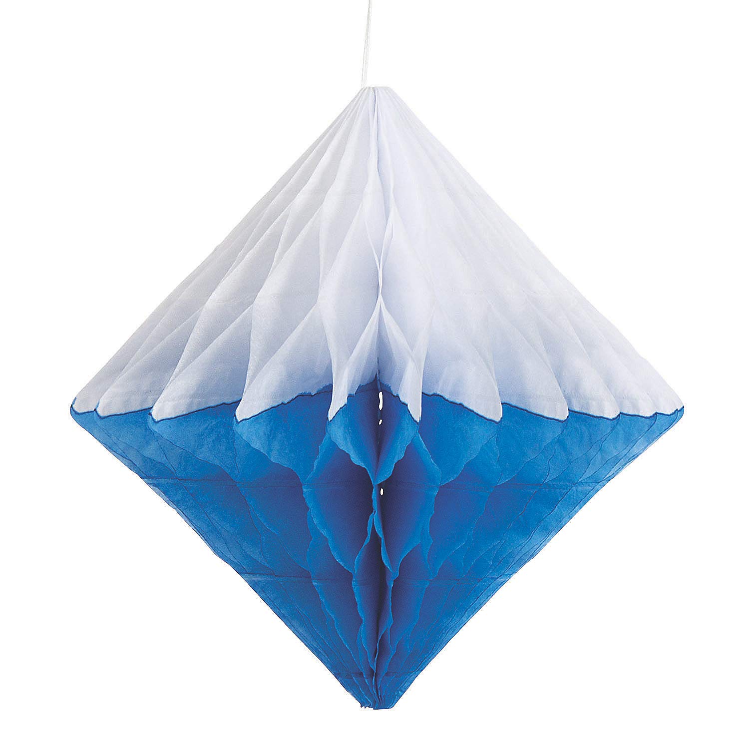 Blue Diamond Honeycomb Decor - 6pcs for Party & Wedding Decorations