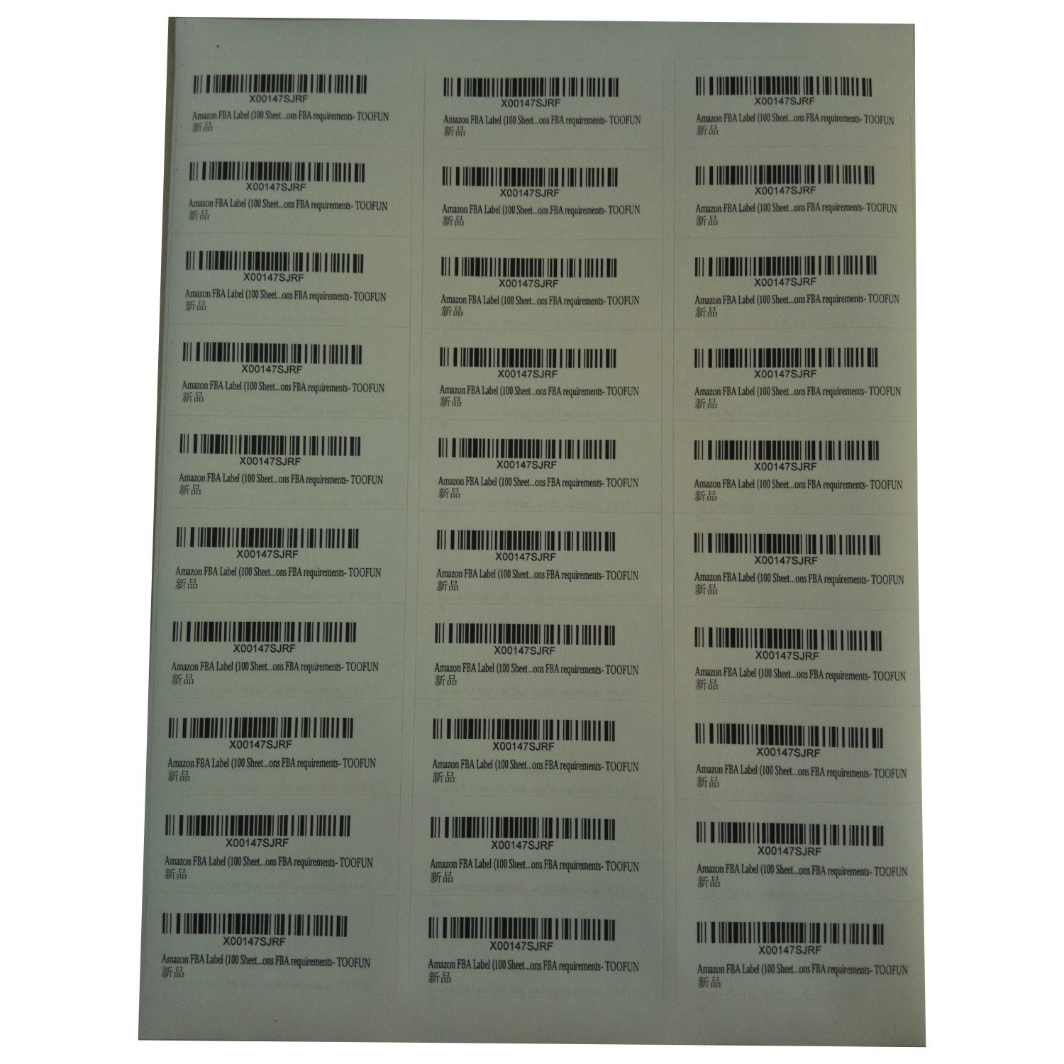 Amazon FBA Labels (100 Sheets, 3000 Labels) - 1