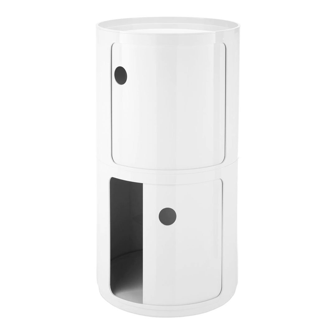 Componibili Round Large Stackable Storage Tower - Organizer for Bedroom, Living Room & Office - Modern Modular Furniture for Home Decor