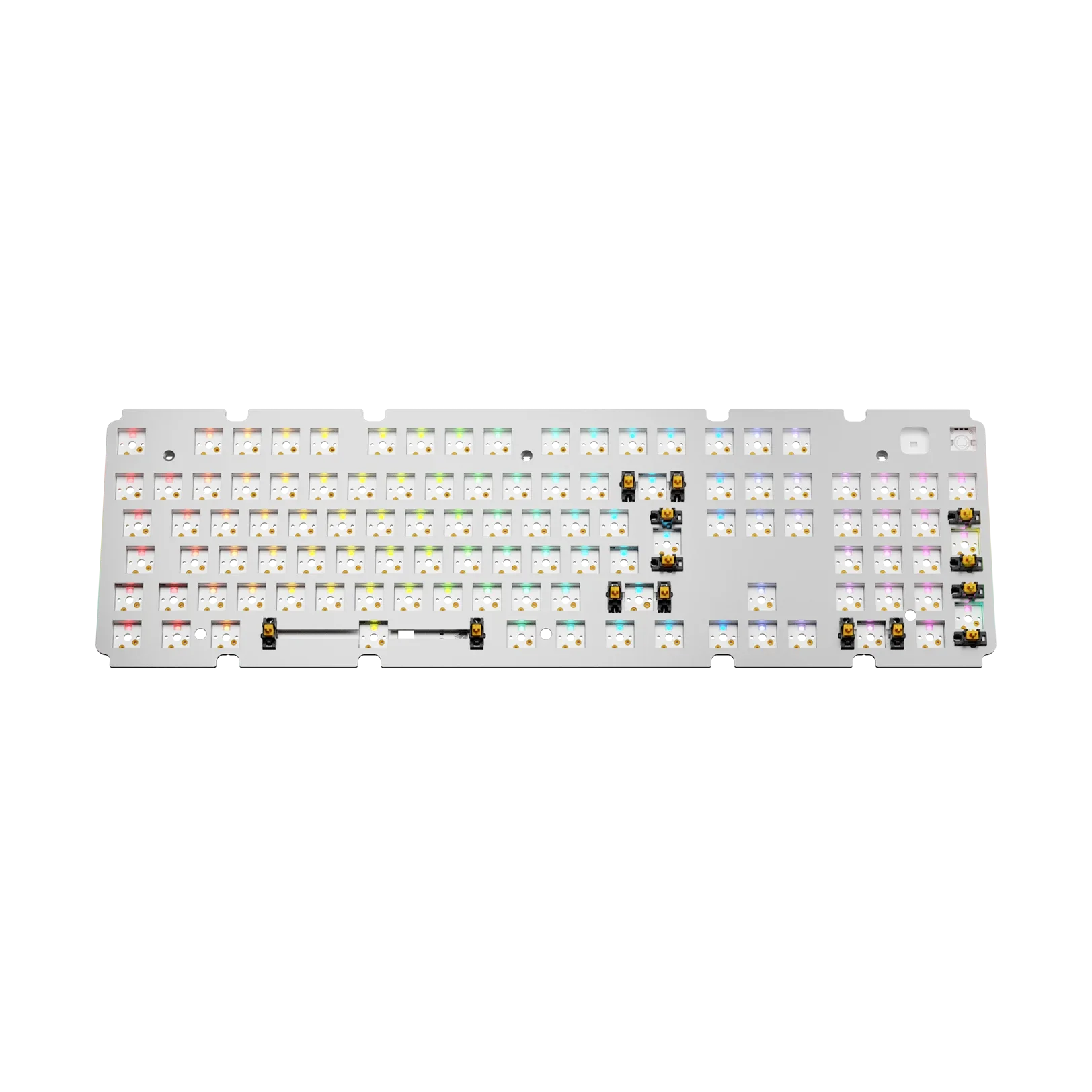 GMMK 3 Switch Plate - 100% Aluminum Silver ISO Mechanical Keyboard Accessory for Gaming & Typing Enthusiasts