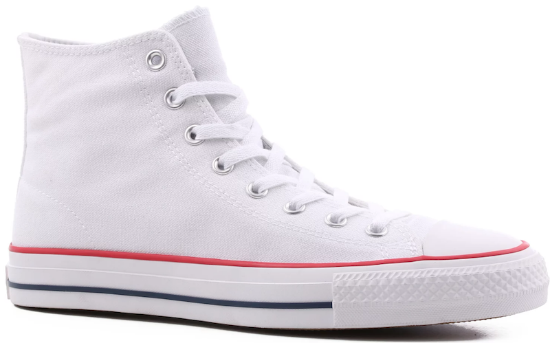 Converse Chuck Taylor Pro Hi Sneakers - White, Red & Blue High Top Shoes for Men & Women | Casual Wear, Street Style & Skateboarding