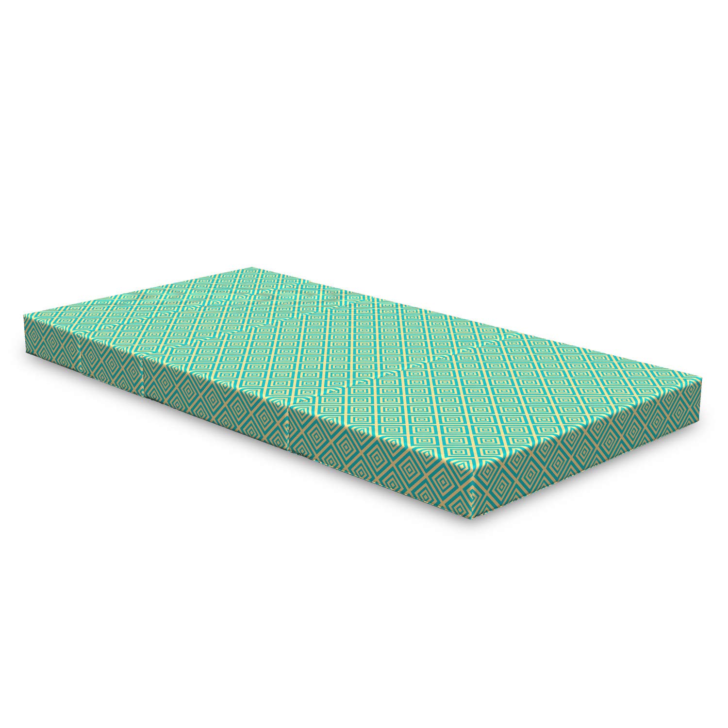 Ambesonne Art Deco Foldable Mattress - Geometric Contemporary Design, 74.8