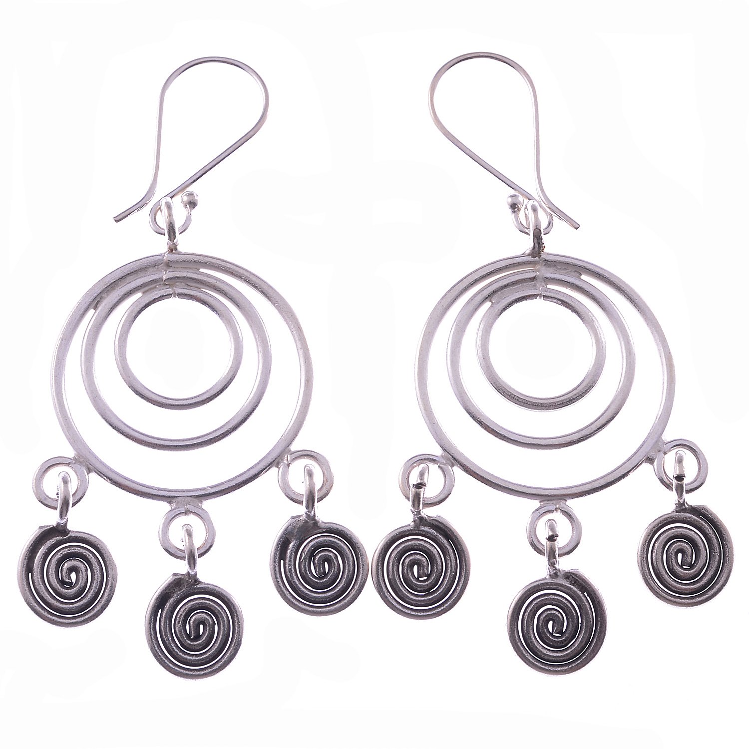 Karen Hilltribe Pure Silver Earrings - Handmade Tribal Jewelry for Women - Perfect for Boho Style, Wedding & Special Occasions