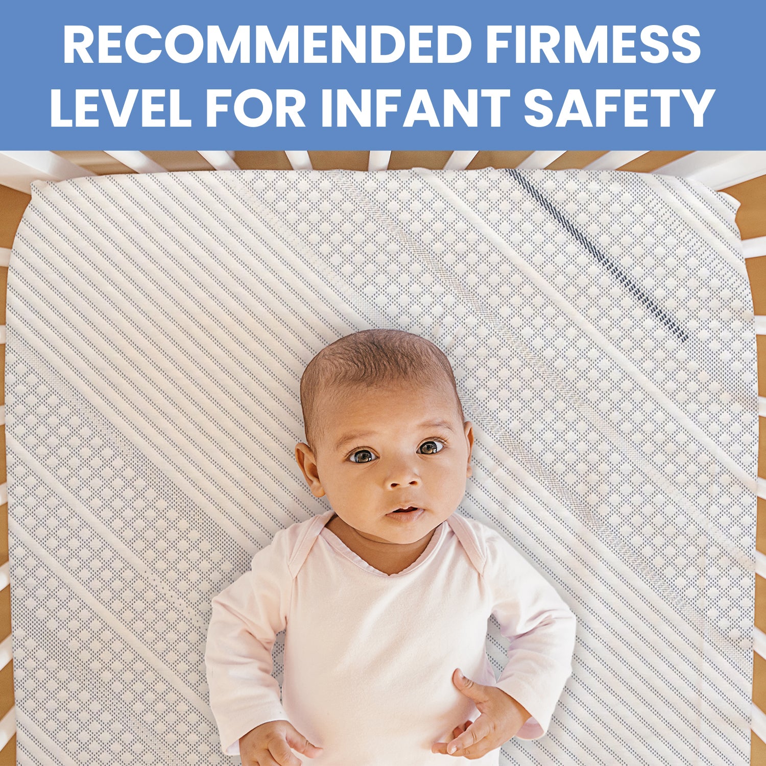 Angel Whispers Dual-Sided Baby Crib Mattress - Breathable Waterproof Infant & Toddler Mattress for Safe Sleep - Perfect for Nursery, Daycare & Travel Use