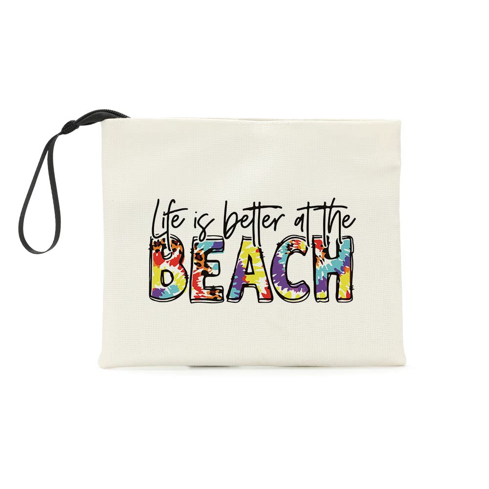 Stylish Waterproof Beach Bag for Women - Large Cosmetic & Makeup Organizer - Perfect Beach Trip Must Haves, Vacation Essentials & Gifts for Beach Lovers (Great for Pool, Travel, Summer Outings)