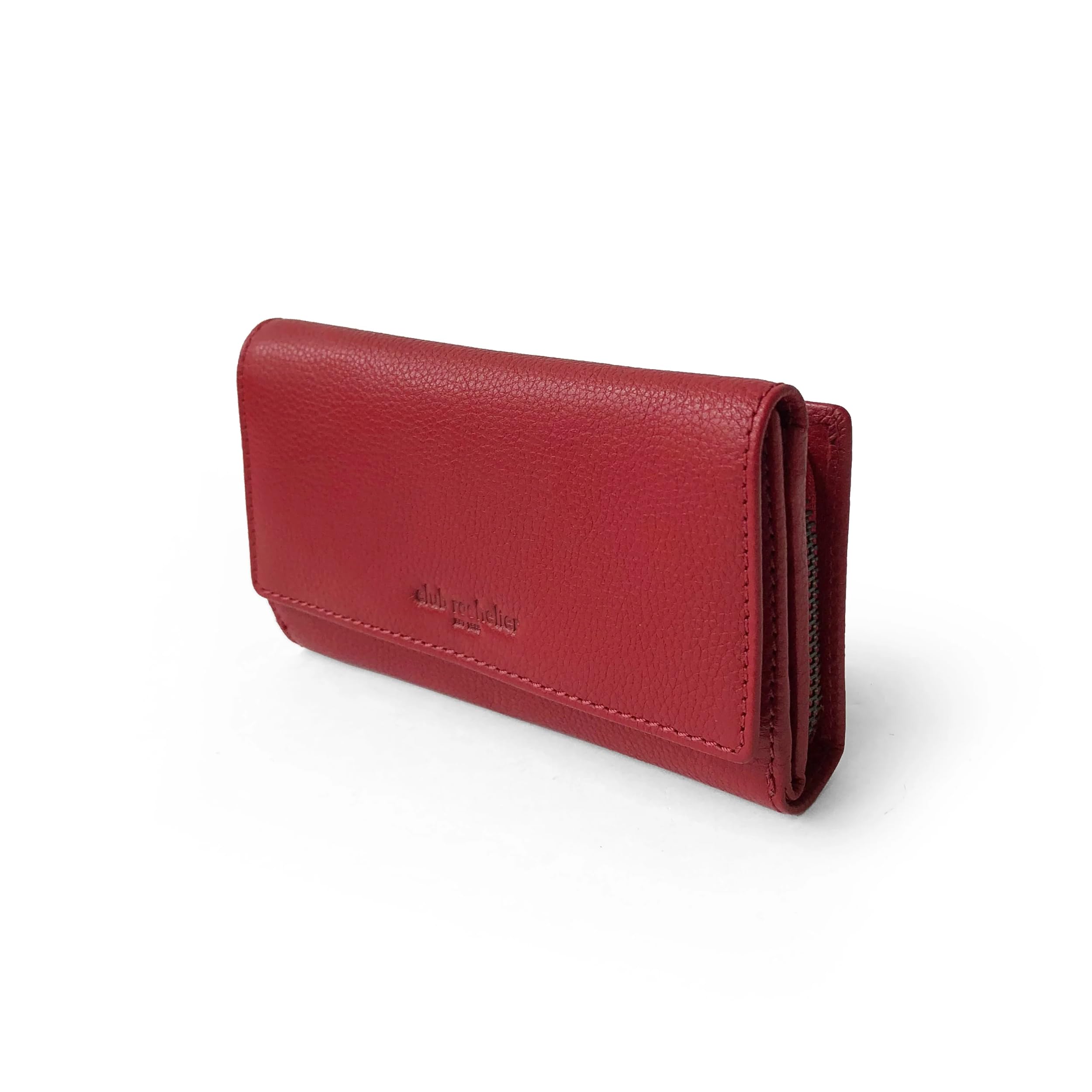 Club Rochelier Genuine Leather Clutch Wallet for Women - Elegant Red Evening Bag (CL11066-97-Red) | Perfect for Parties, Weddings & Date Nights