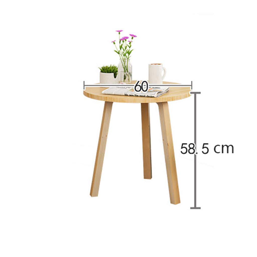 Solid Wood Sofa Table - Nordic Style Round Coffee Table for Living Room, Small Apartment Side Table & Corner Table Decor, Natural Wood Finish - Perfect for Compact Spaces, Coffee Nooks & Cozy Home Decor