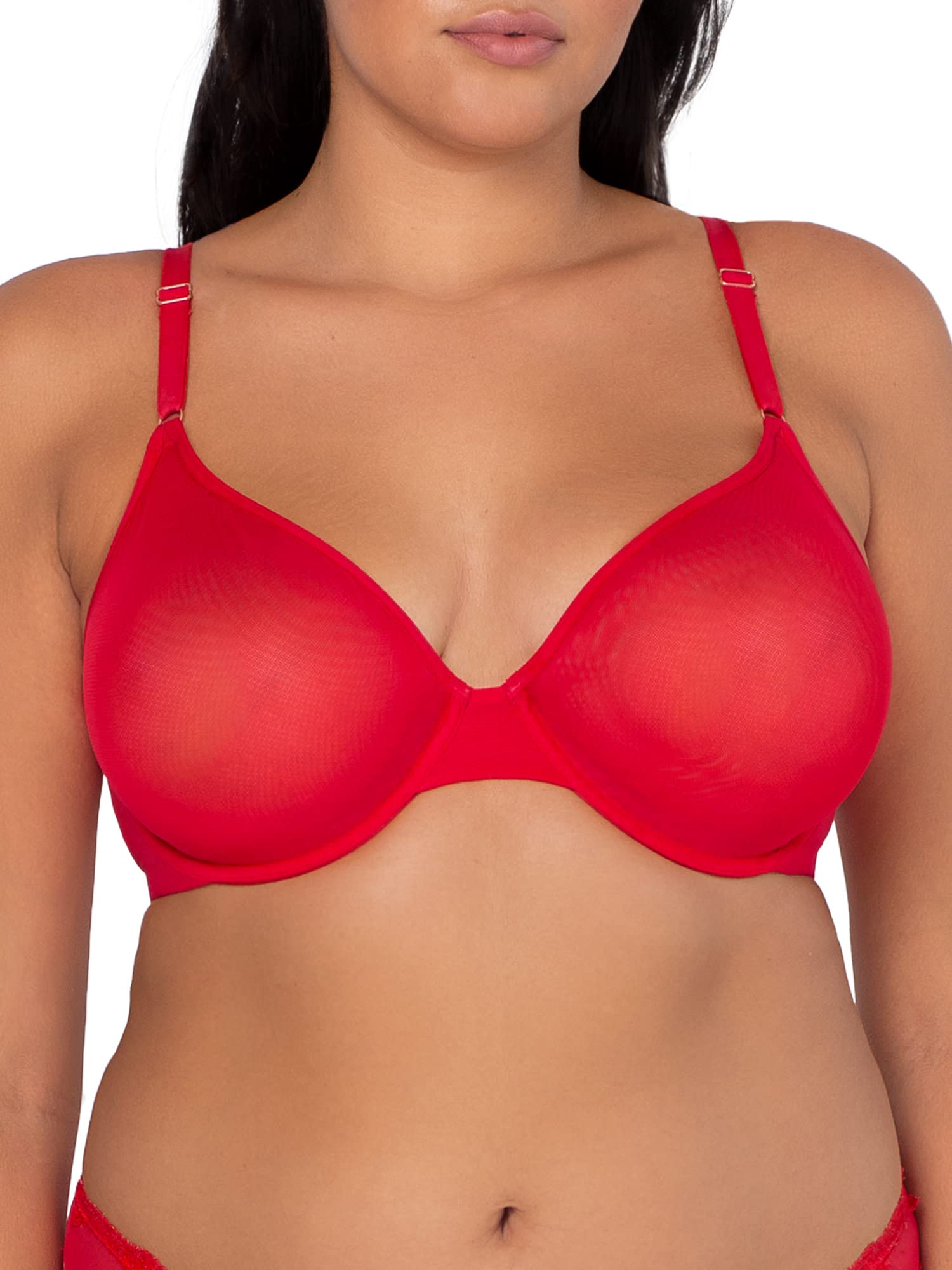Smart & Sexy Women's Sheer Mesh Demi Underwire Bra - Comfortable Lingerie for Everyday Wear & Special Occasions