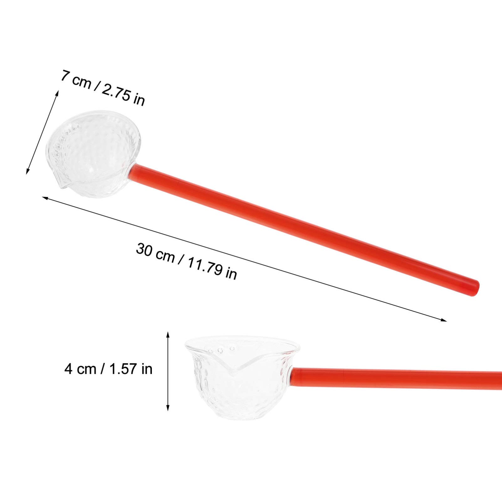 Premium Borosilicate Glass Teaspoon - Long Handle Clear Tea Spoon for Hot & Cold Beverages, Durable Glass Flatware for Restaurants, Cafes & Home Tea Time