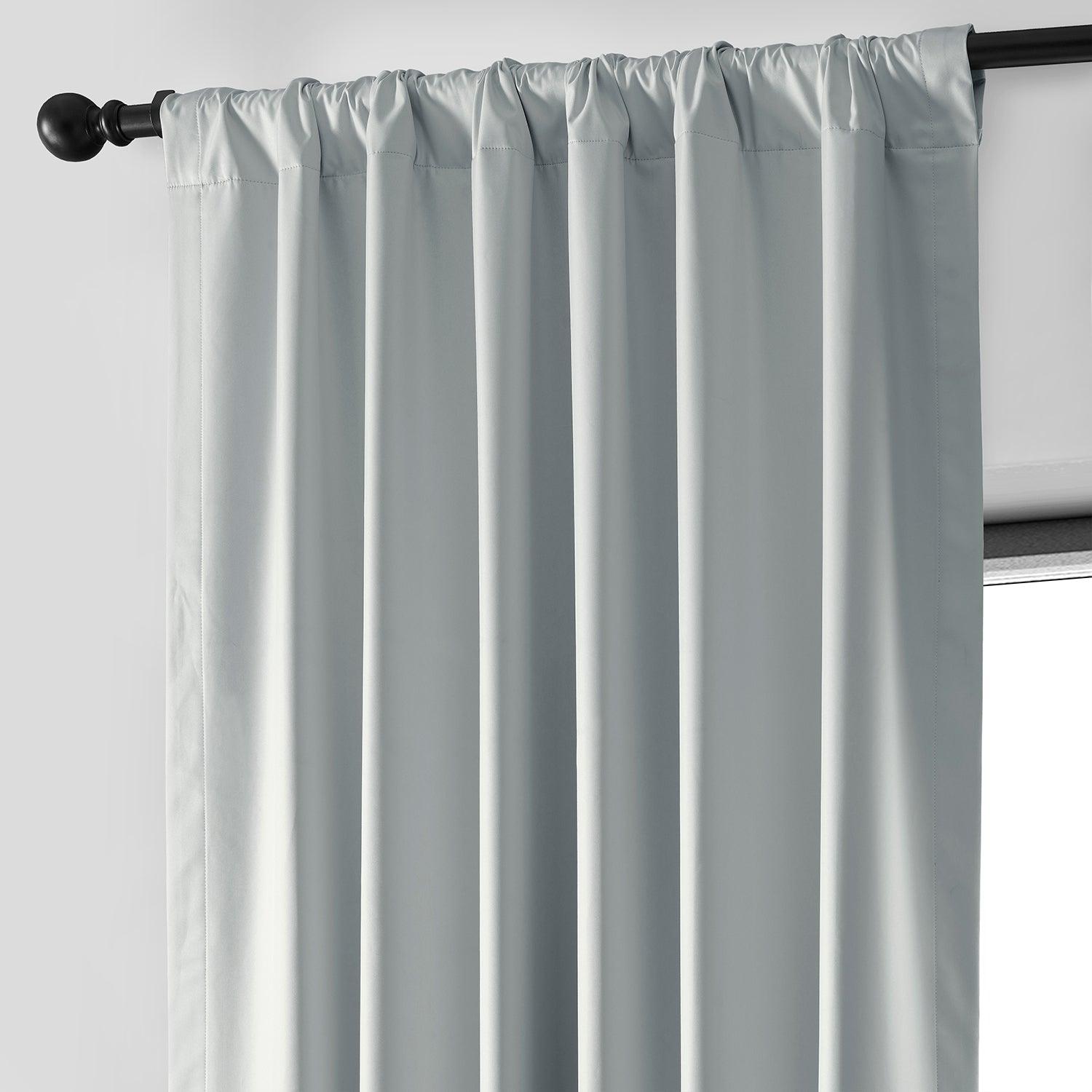 Light Silver Grey Blackout Curtains for Hotels & Bedrooms - Block 100% Sunlight, Noise Reduction, Thermal Insulation - Perfect for Home, Office, and Hospitality Use