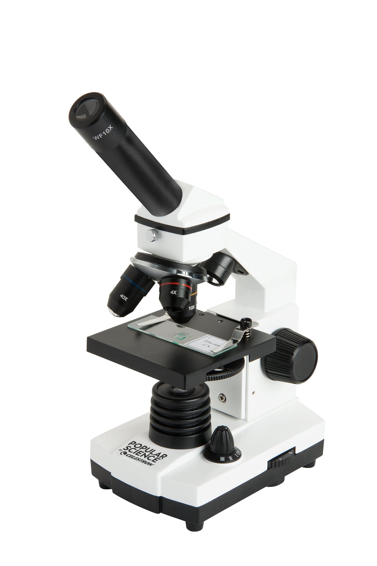 Celestron Labs CM400 Compound Microscope - 40X-400X Magnification, LED Illumination for Students & Professionals | Ideal for Biology, Lab Research & Classroom Learning