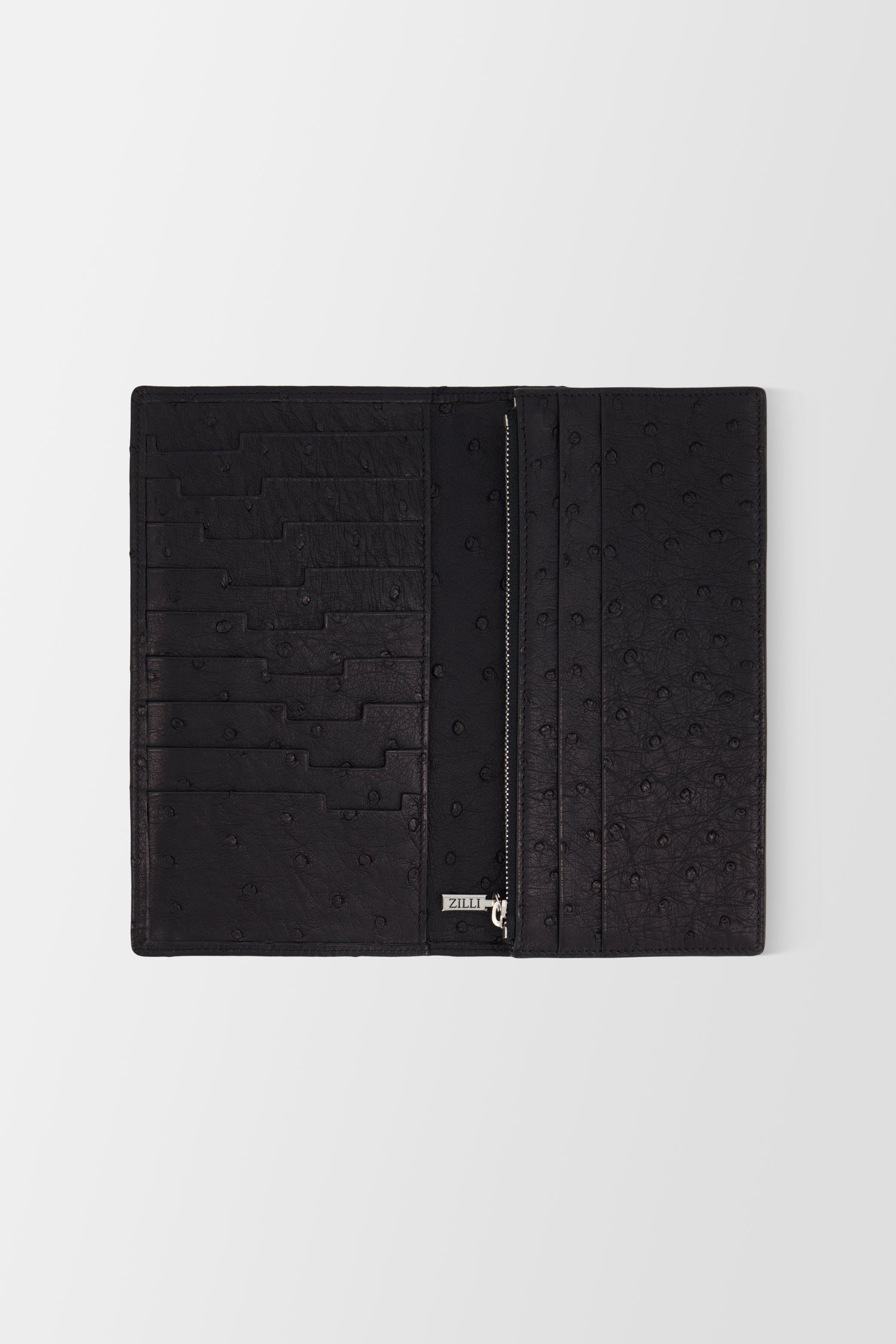 Zilli Black Large RFID Blocking Leather Wallet Organizer for Men - Perfect for Travel, Business & Everyday Use